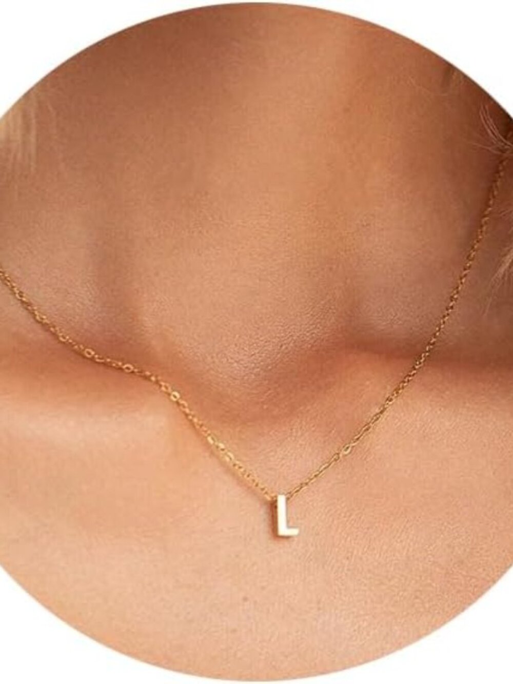 Tiny Initial Necklace 18K Gold Plated Small Letter Necklace Personalized Name Ne